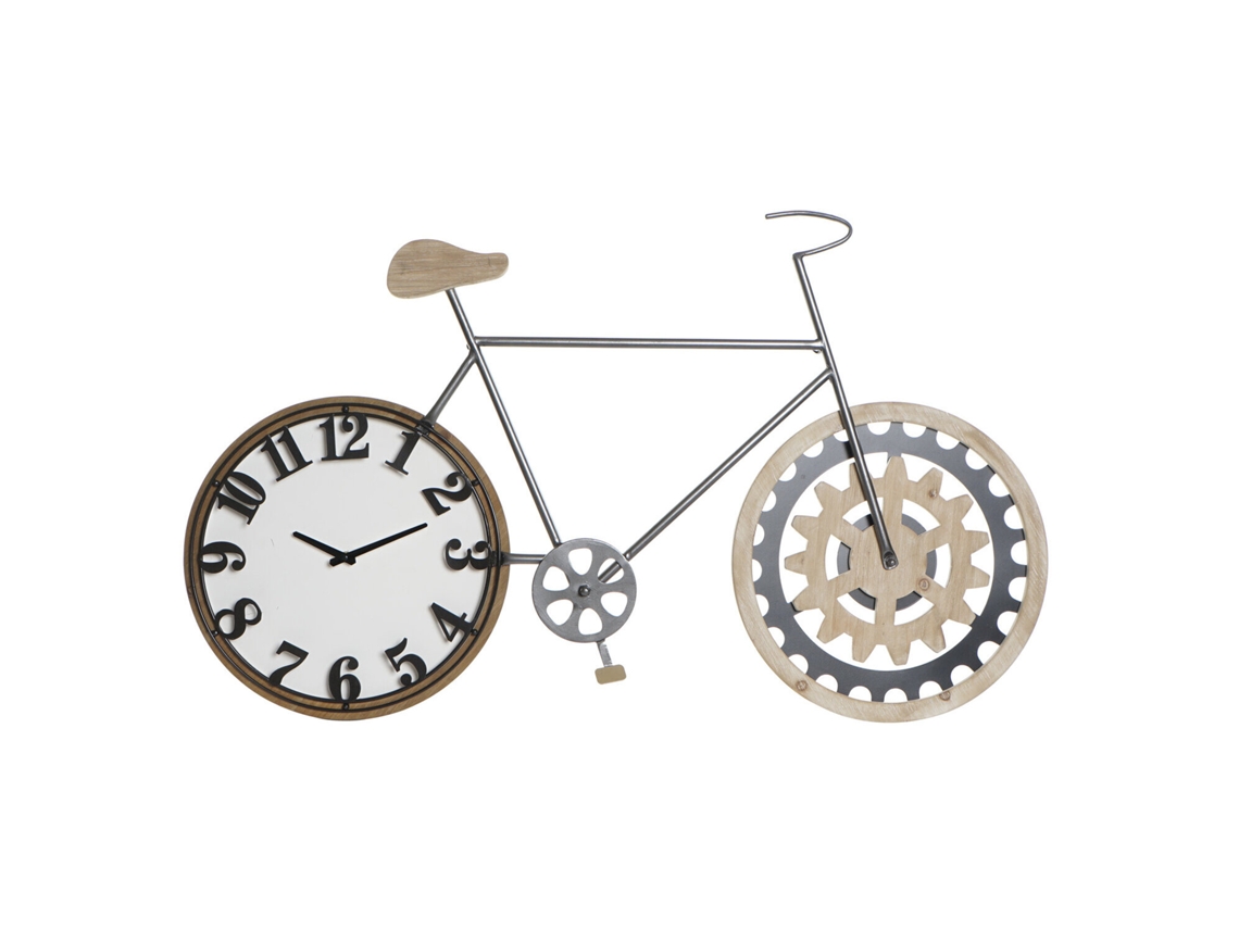 Reloj Pared Metal Mdf Bicicleta Negro 108x6,4x63,5cm