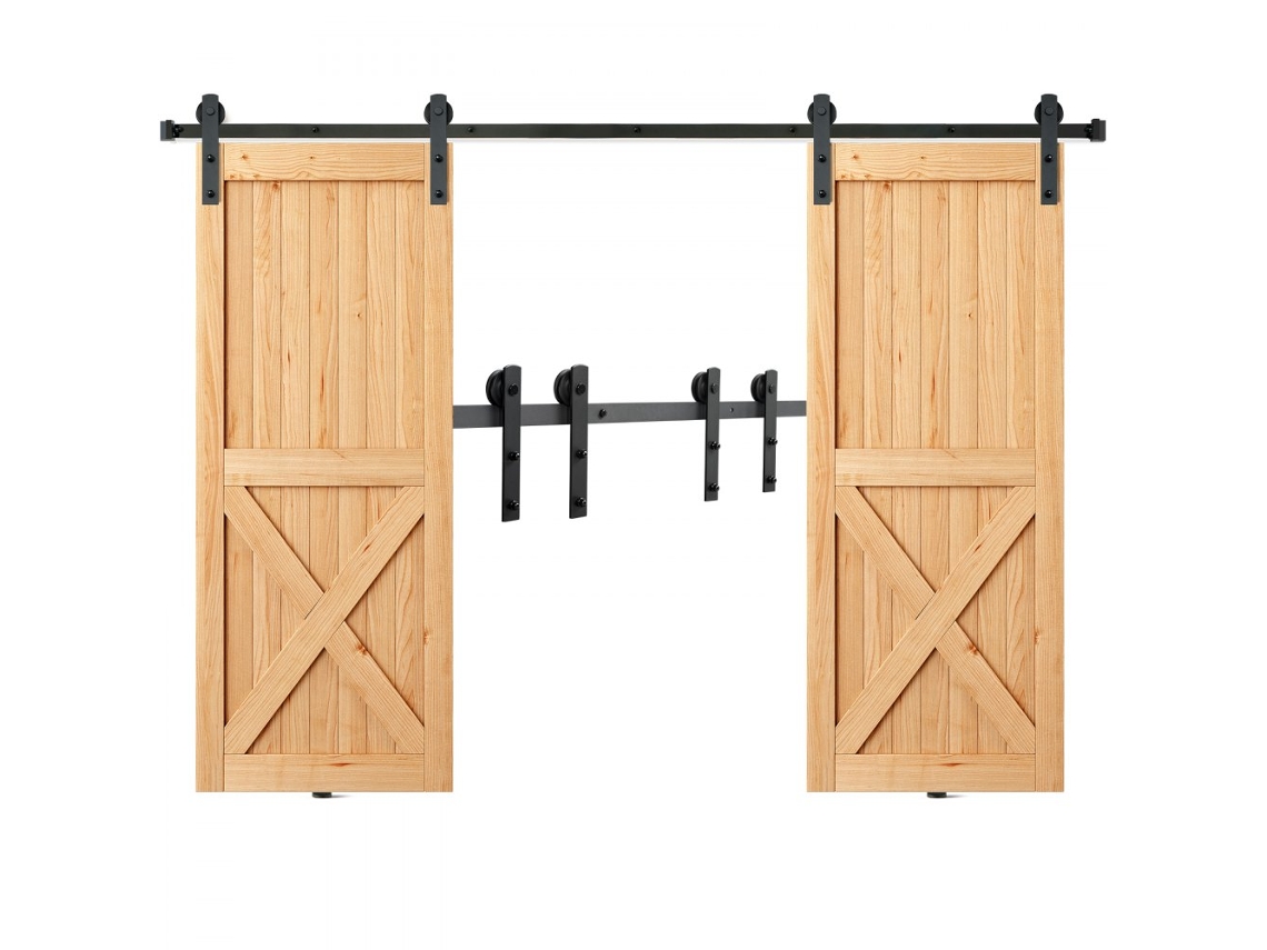 Juego de herrajes y rieles para puerta corrediza de madera de 244 cm Tekmaquinas