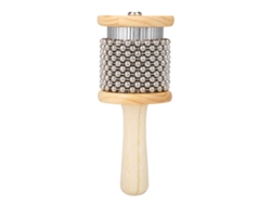 Instrumento de percusión Cabasa con sonaja de madera (apto para niños)