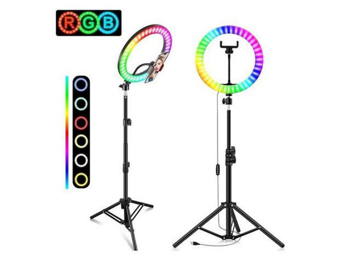 Ring Light KKVOGMLE con Lámpara para Laptop Videoconferencia Ring Light Led