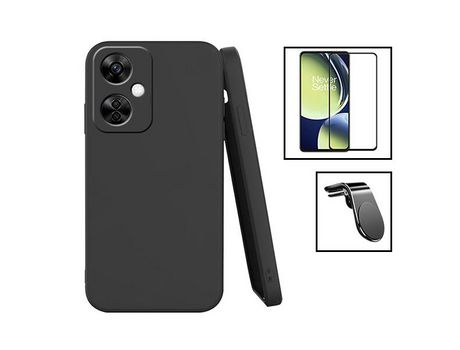 Funda para OnePlus Nord CE 3 Lite PHONECARE Silicone e Suporte Magnético Carro - Negro