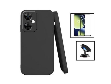 Funda para OnePlus Nord CE 3 Lite PHONECARE Silicone e Suporte Magnético Carro - Negro