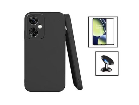 Funda para OnePlus Nord CE3 PHONECARE Silicone e Suporte Magnético Carro - Negro