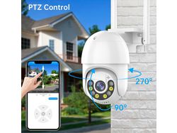 Cámara giratoria PTZ WiFi exterior 1080P 360º Visión Nocturna