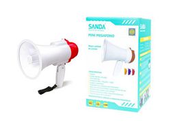 Mini Megáfono Portátil SANDA Sd-6588 Blanco Burdeos