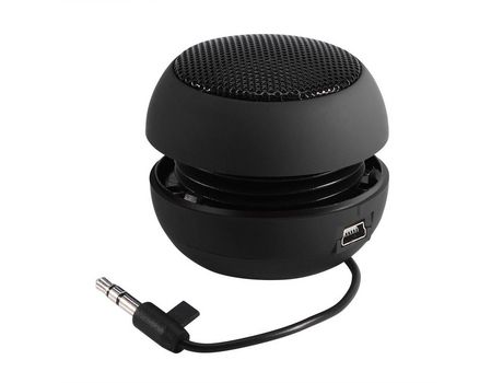 Altavoz portátil Mini altavoz USB con conector de 3,5 mm en la parte inferior para teléfono celular Pc Laptop Mp3 negro