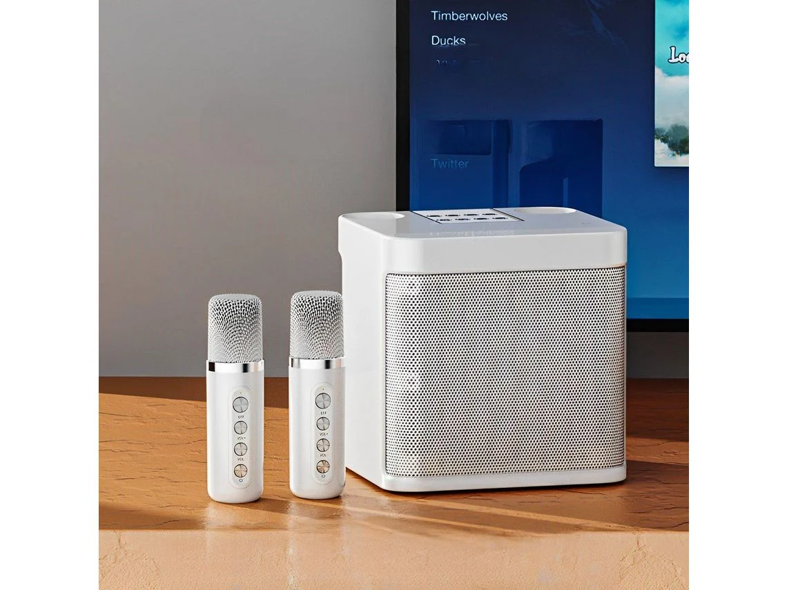 Deluxe Karaoke Bluetooth Speaker Set com Microfone Sem Fio Home Speaker