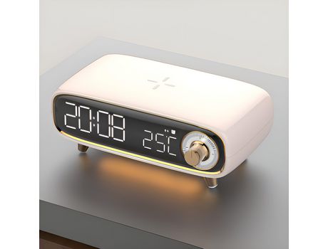 Altavoz Bluetooth compacto con carga inalámbrica y altavoz Bluetooth con luz nocturna