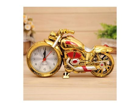 Decoración de escritorio de reloj despertador modelo de motocicleta vintage