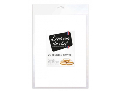 25 hojas de oblea blancas