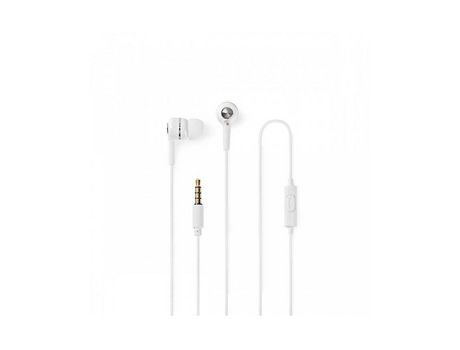 NEDIS Auriculares con Micro Control Volumen Plata/Blanco