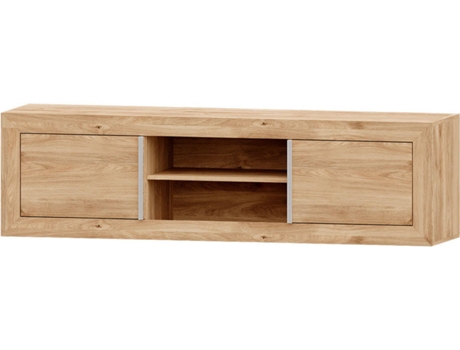 Mueble de TV MUEBLAM Niza (180x50x42 cm - Melamina - Roble y Plateado)