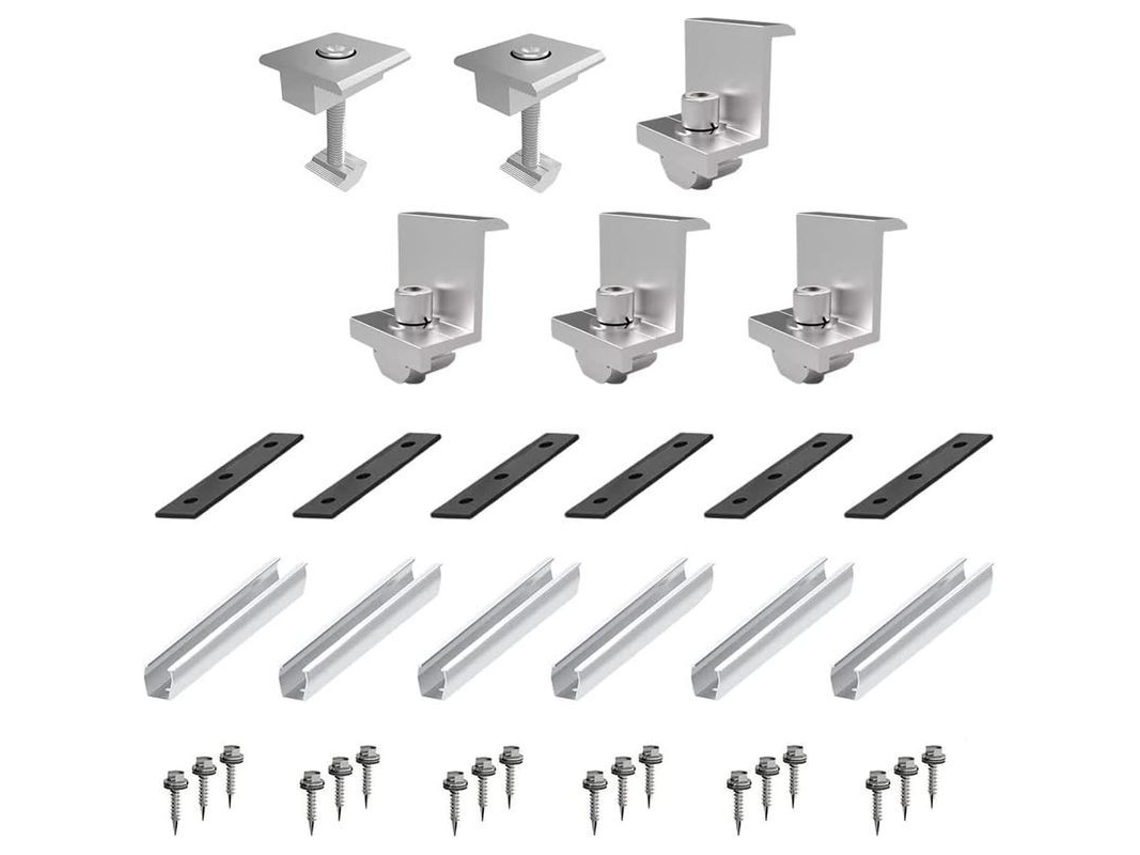 Soporte Para Paneles Solares, Kit De Montaje En Techo, Accesorios De Aluminio Para Paneles Solares Al6005-t5