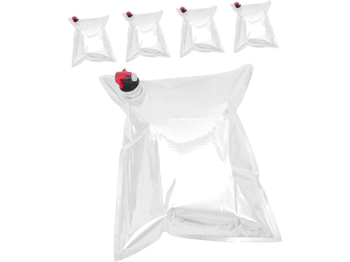 Bolsas Reutilizables Para Bebidas De 5 Piezas Con Grifo, Bolsas Para Almacenar Vino, Bolsas Portátiles Para Bebidas