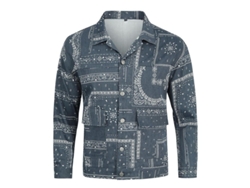 2026-chaqueta Con Solapa Impresa Para Hombre Mystdiy Talla M-3xl Manga Larga Algodón Otoño Casual