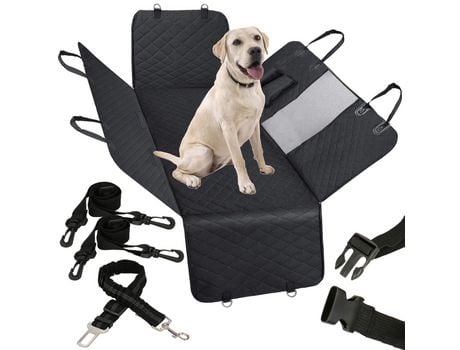 Funda Protectora para Perros para el Asiento Trasero del Coche Protector de Asiento Trasero a Prueba de Agua Negro.