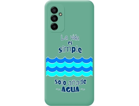 Carcasa para Samsung Galaxy M23 5G TUMUNDOSMARTPHONE Silicona Líquida Dibujos Verde