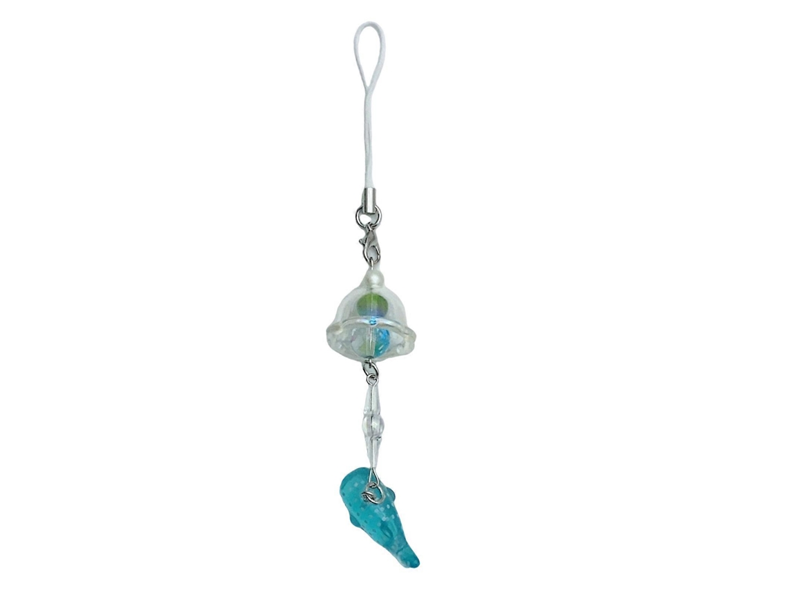 Llavero con colgante de delfín y medusa, accesorio decorativo con cuentas de resina para teléfonos móviles Rosewell