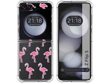 Funda para Samsung Galaxy Z Flip 5 5G TUMUNDOSMARTPHONE de Silicona con Diseño - Mulicolor