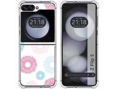 Funda para Samsung Galaxy Z Flip 5 5G TUMUNDOSMARTPHONE de Silicona con Diseño - Mulicolor