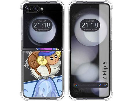 Funda para Samsung Galaxy Z Flip 5 5G TUMUNDOSMARTPHONE de Silicona con Diseño - Mulicolor