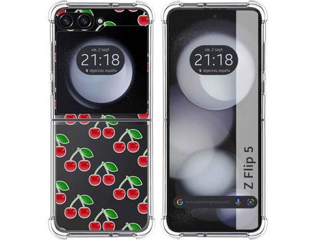 Funda para Samsung Galaxy Z Flip 5 5G TUMUNDOSMARTPHONE de Silicona con Diseño - Mulicolor