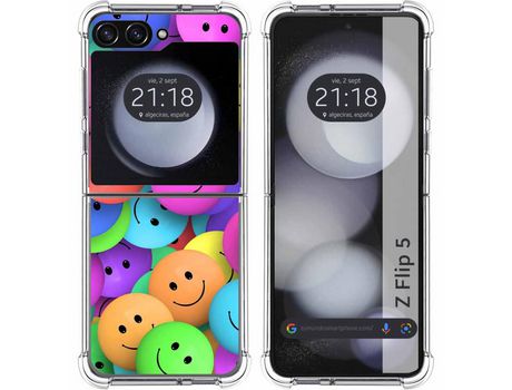 Funda para Samsung Galaxy Z Flip 5 5G TUMUNDOSMARTPHONE de Silicona con Diseño - Mulicolor