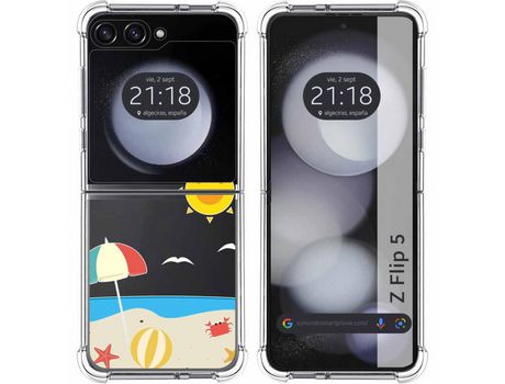 Funda para Samsung Galaxy Z Flip 5 5G TUMUNDOSMARTPHONE de Silicona con Diseño - Mulicolor