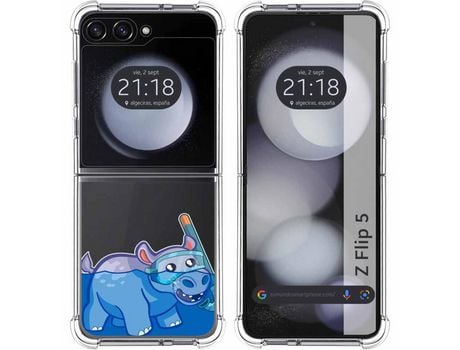 Funda para Samsung Galaxy Z Flip 5 5G TUMUNDOSMARTPHONE de Silicona con Diseño - Mulicolor