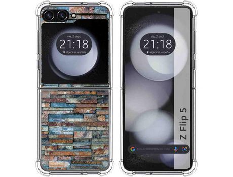 Funda para Samsung Galaxy Z Flip 5 5G TUMUNDOSMARTPHONE de Silicona con Diseño - Mulicolor
