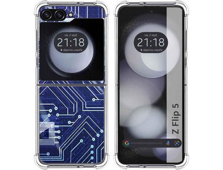 Funda para Samsung Galaxy Z Flip 5 5G TUMUNDOSMARTPHONE de Silicona con Diseño - Mulicolor