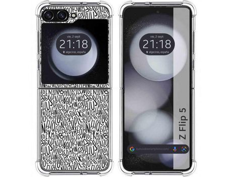 Funda para Samsung Galaxy Z Flip 5 5G TUMUNDOSMARTPHONE de Silicona con Diseño - Mulicolor