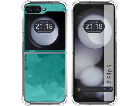 Funda para Samsung Galaxy Z Flip 5 5G TUMUNDOSMARTPHONE de Silicona con Diseño - Mulicolor