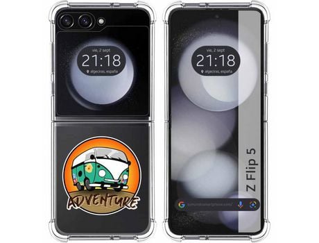 Funda para Samsung Galaxy Z Flip 5 5G TUMUNDOSMARTPHONE de Silicona con Diseño - Mulicolor