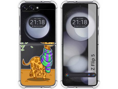 Funda para Samsung Galaxy Z Flip 5 5G TUMUNDOSMARTPHONE de Silicona con Diseño - Mulicolor