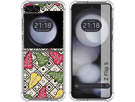 Funda para Samsung Galaxy Z Flip 5 5G TUMUNDOSMARTPHONE de Silicona con Diseño - Mulicolor