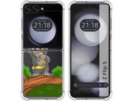 Funda para Samsung Galaxy Z Flip 5 5G TUMUNDOSMARTPHONE de Silicona con Diseño - Mulicolor