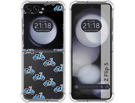 Funda para Samsung Galaxy Z Flip 5 5G TUMUNDOSMARTPHONE de Silicona con Diseño - Mulicolor