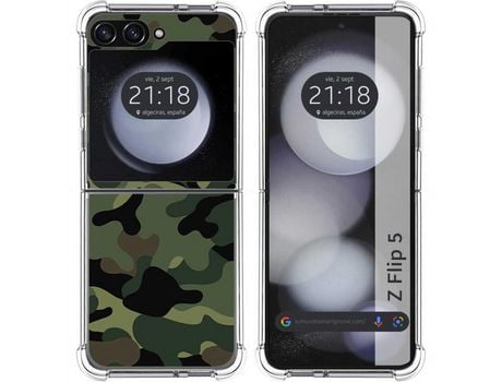 Funda para Samsung Galaxy Z Flip 5 5G TUMUNDOSMARTPHONE de Silicona con Diseño - Mulicolor