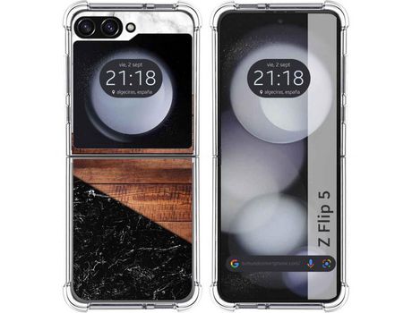 Funda para Samsung Galaxy Z Flip 5 5G TUMUNDOSMARTPHONE de Silicona con Diseño - Mulicolor