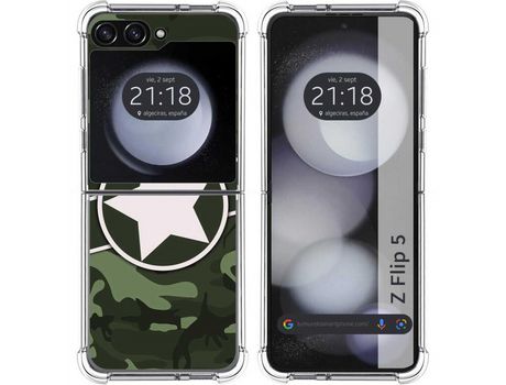 Funda para Samsung Galaxy Z Flip 5 5G TUMUNDOSMARTPHONE de Silicona con Diseño - Mulicolor