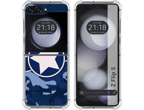 Funda para Samsung Galaxy Z Flip 5 5G TUMUNDOSMARTPHONE de Silicona con Diseño - Mulicolor