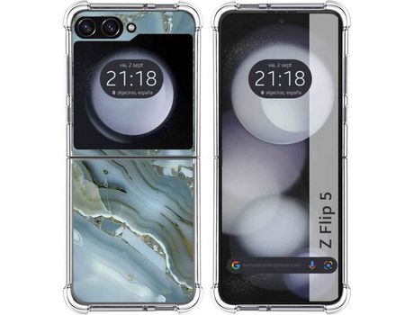 Funda para Samsung Galaxy Z Flip 5 5G TUMUNDOSMARTPHONE de Silicona con Diseño - Mulicolor