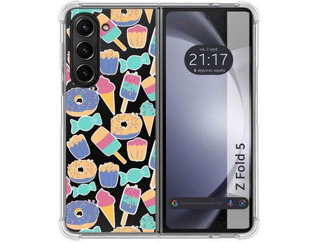 Funda para Samsung Galaxy Z Fold 5 5G TUMUNDOSMARTPHONE de Silicona con Diseño - Mulicolor