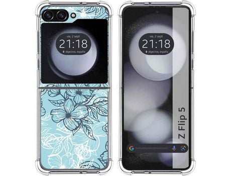 Funda para Samsung Galaxy Z Flip 5 5G TUMUNDOSMARTPHONE de Silicona con Diseño - Mulicolor