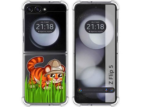 Funda para Samsung Galaxy Z Flip 5 5G TUMUNDOSMARTPHONE de Silicona con Diseño - Mulicolor