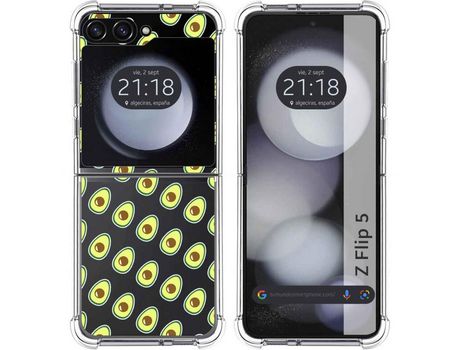 Funda para Samsung Galaxy Z Flip 5 5G TUMUNDOSMARTPHONE de Silicona con Diseño - Mulicolor