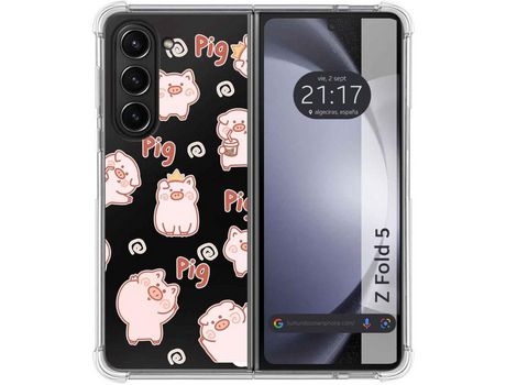 Funda para Samsung Galaxy Z Fold 5 5G TUMUNDOSMARTPHONE de Silicona con Diseño - Mulicolor