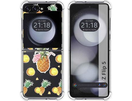 Funda para Samsung Galaxy Z Flip 5 5G TUMUNDOSMARTPHONE de Silicona con Diseño - Mulicolor