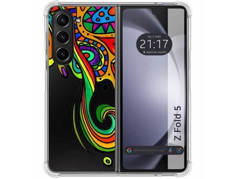 Funda para Samsung Galaxy Z Fold 5 5G TUMUNDOSMARTPHONE de Silicona con Diseño - Mulicolor